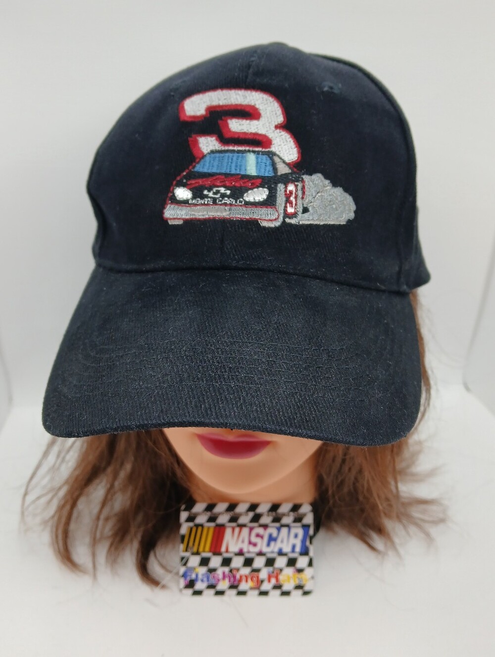 ​Vintage Dale Earnhardt 3 Flashing Hat Light Up NASCAR Monte Carlo Cap NWT